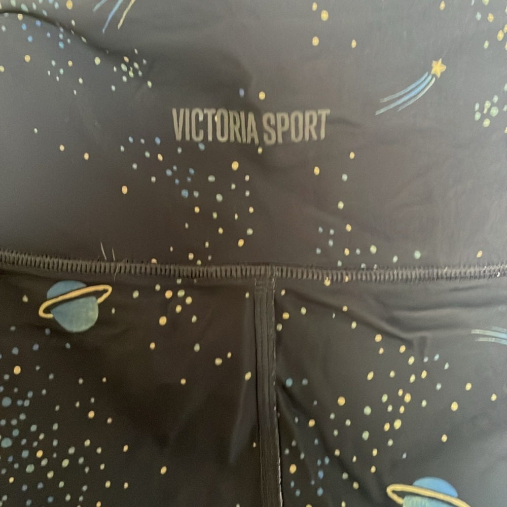 Victoria Sport leggings. Outer-Space pattern. Like new. XL. Has stars/planets. - Picture 2 of 7
